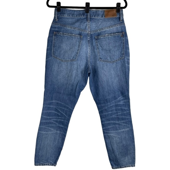 MADEWELL RIGID HIGH RISE SKINNY COTTON FITTED DISTRESSED JEANS - Picture 5 of 15